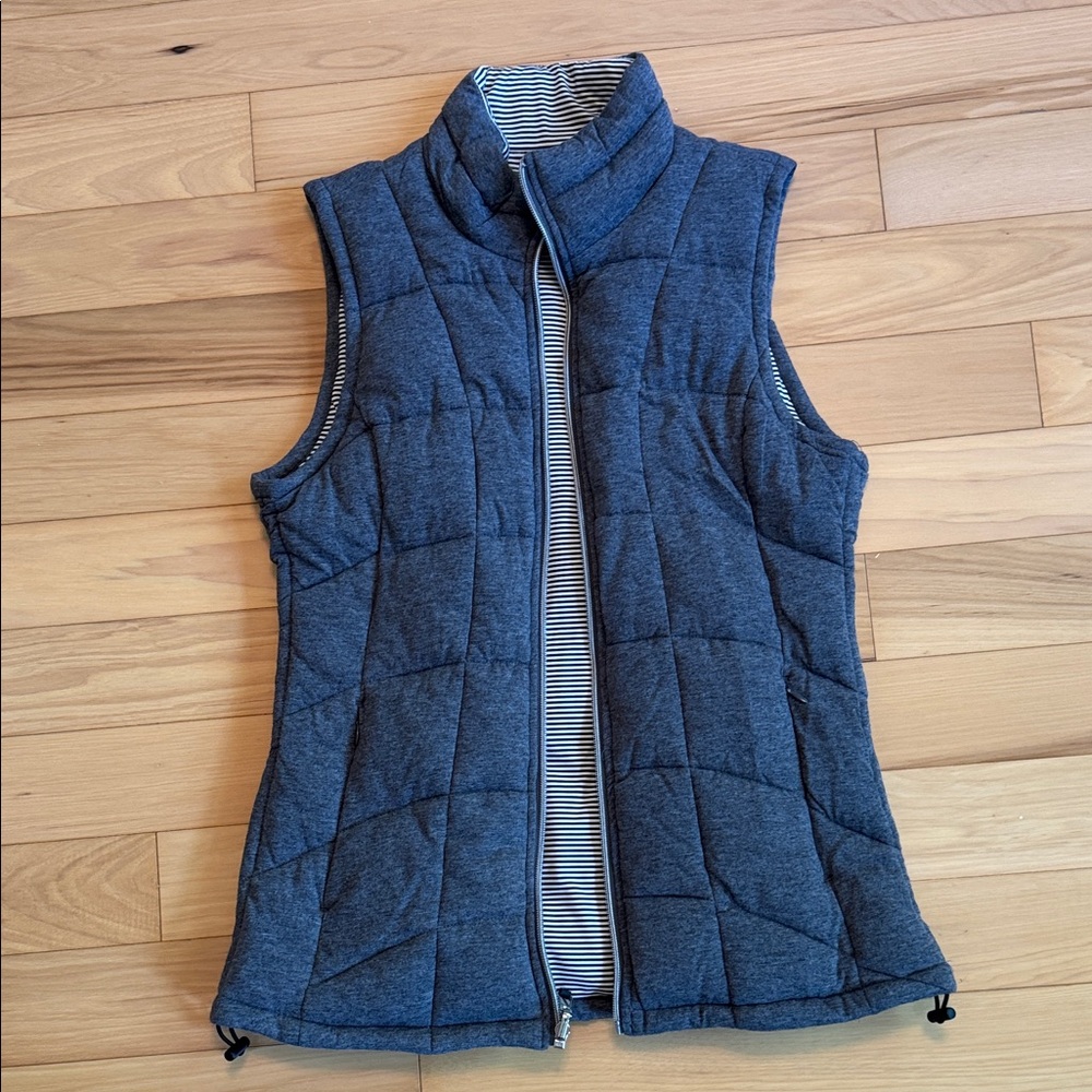 Women's Gray Quilted Vest